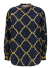Twinset Printed Poplin Shirt In Multicolor