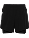 Y-3 Logo-print Ripstop Running Shorts In Black