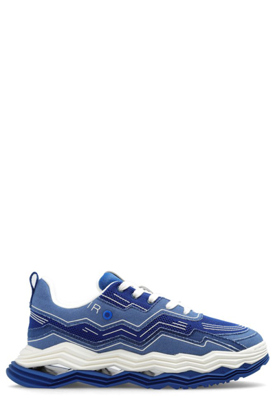 Iro Wave Lace-up Denim Sneakers In Blue