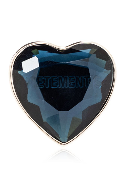 Vetements Heart Shaped Ring In Silver