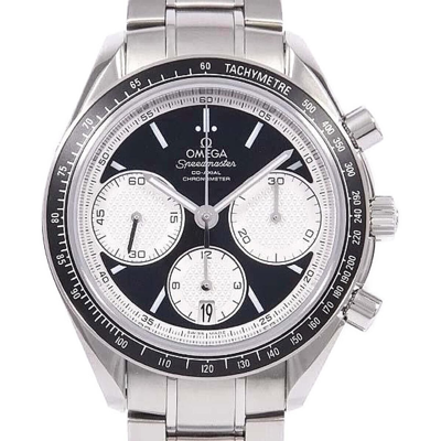 Pre-owned Omega 326.30.40.50.01.002 Speedmaster Racing Co-axial Chronograph Black Silver