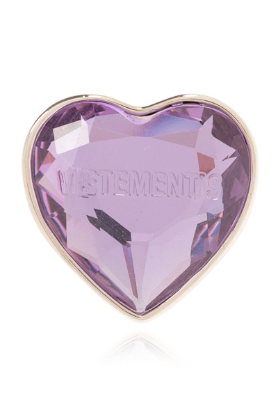 Vetements Heart Shaped Ring In Silver