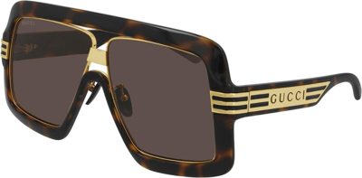 Pre-owned Gucci Original  Sunglasses Gg0900s 002 Havana Frames Brown Gradient Lens 60mm