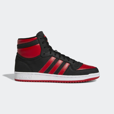 Pre-owned Adidas Originals Mens  Top Ten Rb Fz6024 Core Black / Scarlet / Scarlet Shoes In Red