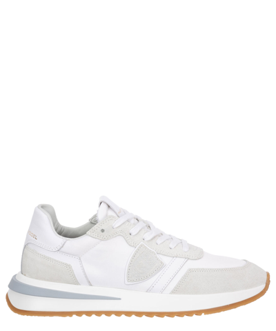 Pre-owned Philippe Model Sneakers Women Tropez 2.1 Tyld-w001 Blanc Logo Detail Suede In White