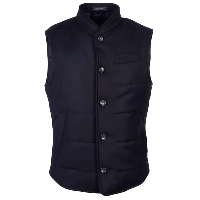 Pre-owned Made In Italy Black Wool Vest