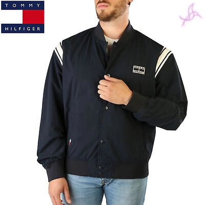 Pre-owned Tommy Hilfiger Jacket  Mw0mw26103 Man Blue 127461 Clothing Original Outlet