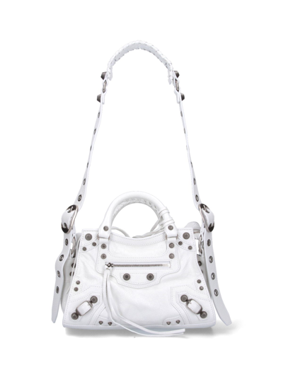 Balenciaga "neo Cagole Xs" Crossbody Bag In White