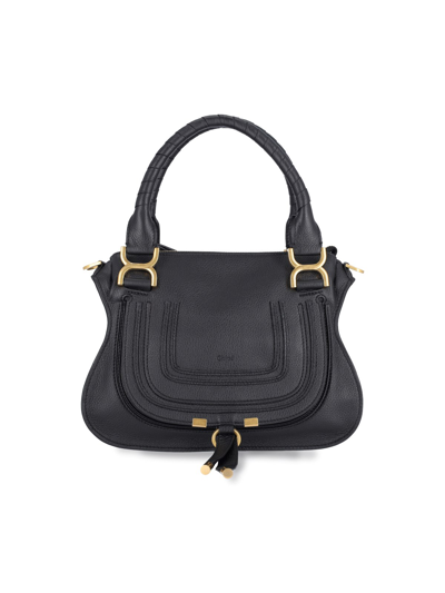 Chloé 'marcie' Small Hand Bag In Black  