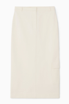 Cos Cargo Midi Skirt In White