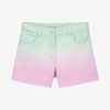 STELLA MCCARTNEY STELLA MCCARTNEY KIDS TEEN GIRLS GREEN & PINK DENIM SHORTS