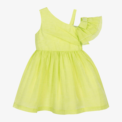 Balloon Chic Kids' Girls Green Linen Dress