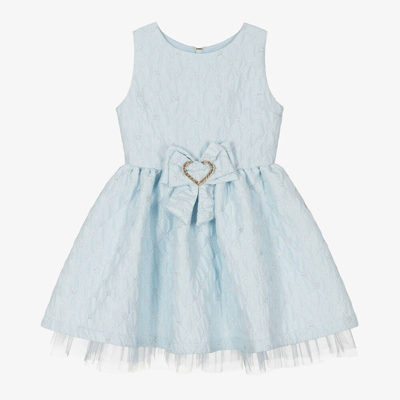 Angel's Face Kids' Girls Blue Jacquard Flower Dress