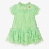 ANGEL'S FACE GIRLS GREEN TULLE LACE DRESS