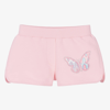 ANGEL'S FACE GIRLS PINK BUTTERFLY COTTON SHORTS