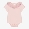 ANGEL'S FACE BABY GIRLS PINK COTTON FRILLED BODYSUIT