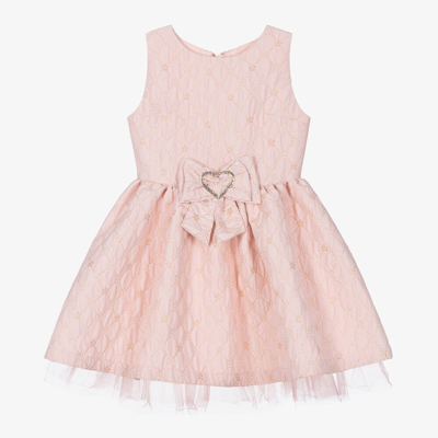 Angel's Face Kids' Girls Pink Jacquard Flower Dress
