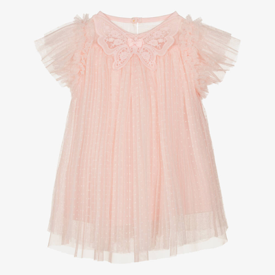 Angel's Face Baby Girls Pink Pleated Tulle Dress