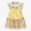 ANGEL'S FACE GIRLS YELLOW FLORAL TULLE DRESS