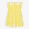 ANGEL'S FACE GIRLS YELLOW PLEATED TULLE DRESS