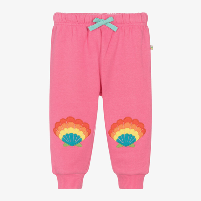 Frugi Babies' Girls Pink Organic Cotton Shell Joggers