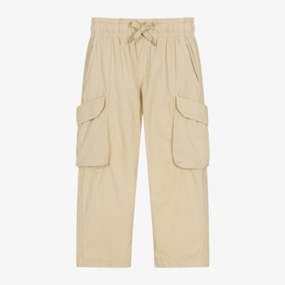 Molo Kids' Boys Beige Cotton Cargo Trousers