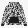 MARC JACOBS MARC JACOBS TEEN BLACK & WHITE GRAPHIC COTTON HOODIE