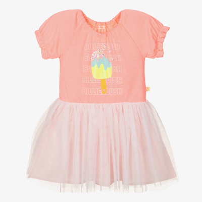 Billieblush Kids' Girls Pink Cotton & Tulle Ice Lolly Dress