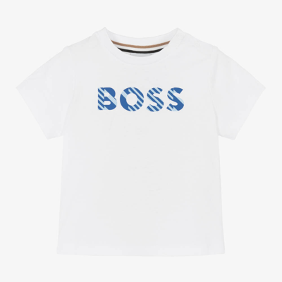 Hugo Boss Babies' Boss Boys White Cotton T-shirt
