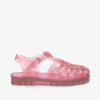 MINI MELISSA GIRLS PINK GLITTER JELLY SANDALS