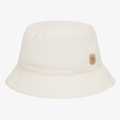 Jamiks Kids' Ivory Organic Cotton Bucket Hat
