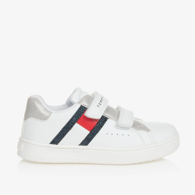 Tommy Hilfiger Kids' Girls White Faux Leather Trainers