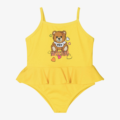 Moschino Baby Babies' Girls Yellow Bear Swimsuit