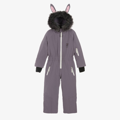 Roarsome Kids' Girls Grey Hop The Bunny Snowsuit