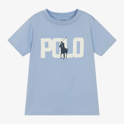 Ralph Lauren Kids' Boys Blue Cotton Big Pony T-shirt