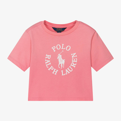 Ralph Lauren Kids' Girls Pink Cotton T-shirt