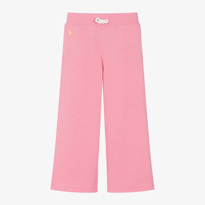 Ralph Lauren Kids' Girls Pink Cotton Straight Leg Joggers