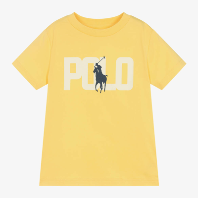 Ralph Lauren Kids' Boys Yellow Cotton Big Pony T-shirt