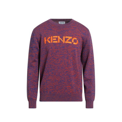 Kenzo Cotton Logo Sweater In Blue