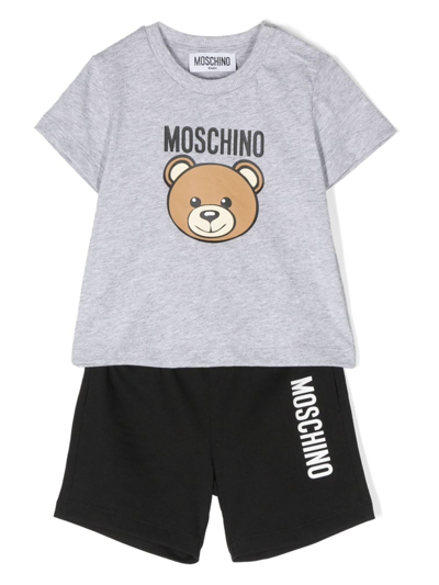 Moschino Set 2 Pezzi Con Stampa In Grey