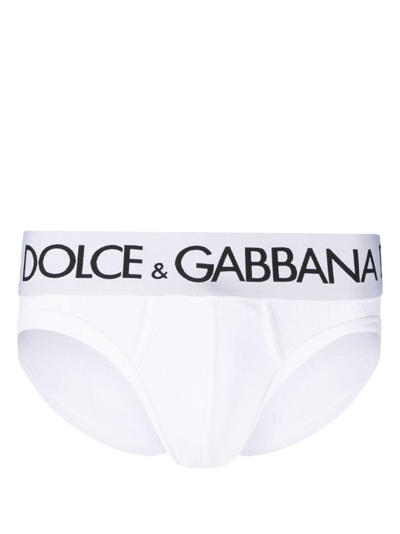 Dolce & Gabbana Slip Con Stampa In White