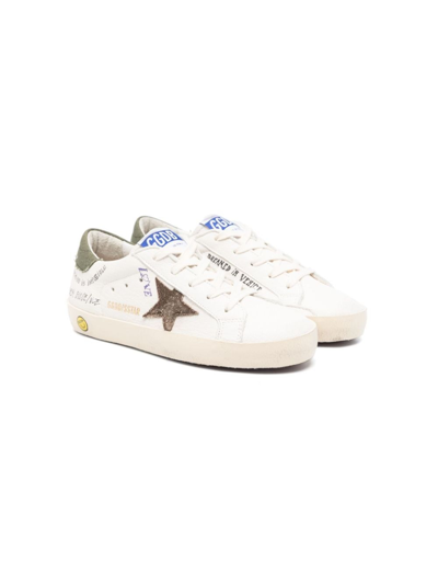 Golden Goose Kids' Super Star Leather Trainers In White