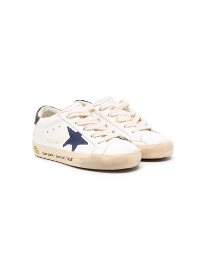 Golden Goose Kids' Superstar 系带运动鞋 In White