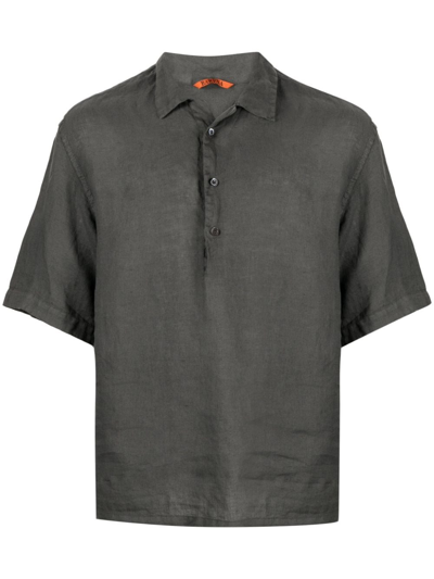 Barena Venezia Mola Linen Shirt In Gray