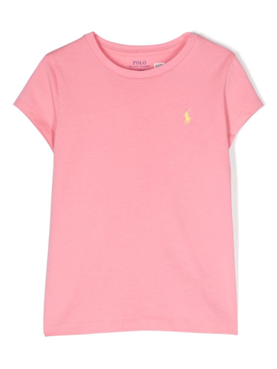 Polo Ralph Lauren Kids' Polo Pony-motif Cotton T-shirt In Pink