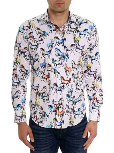 Robert Graham Thoroughbred Long Sleeve Button Down Shirt In Multi