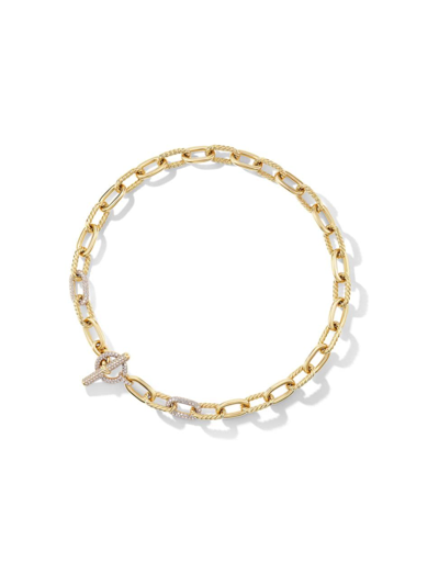 David Yurman Women's Madison Toggle Chain Necklace In 18k Yellow Gold In Diamond