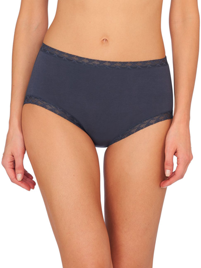 Natori Bliss Cotton French Cut Briefs In Gray