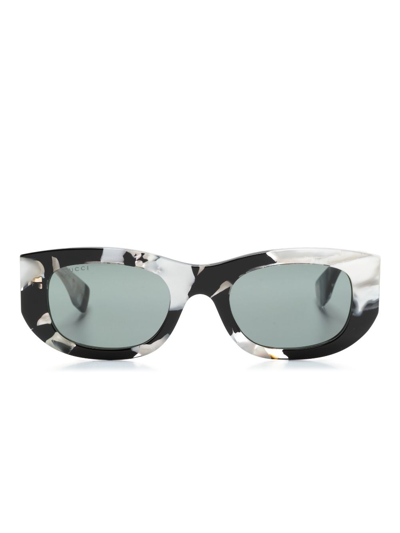 Gucci Black Nouvelle Vague Rectangle-frame Sunglasses