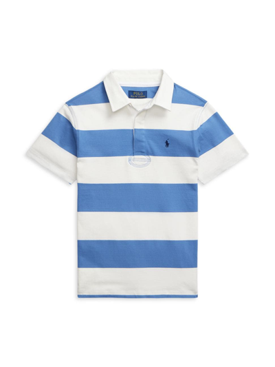 Polo Ralph Lauren Little Boy's & Boy's Striped Polo Shirt In Blue White